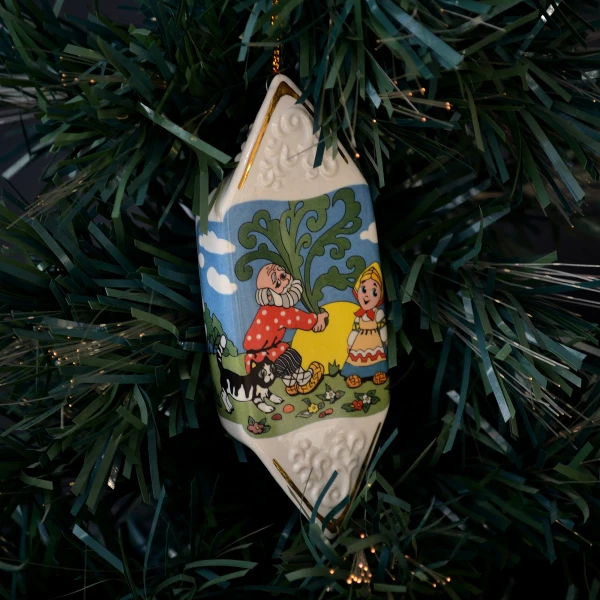 Ёлочная игрушка конфета "Репка, дед, внучка, кошка, мышка"