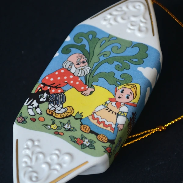 Ёлочная игрушка конфета "Репка, дед, внучка, кошка, мышка"