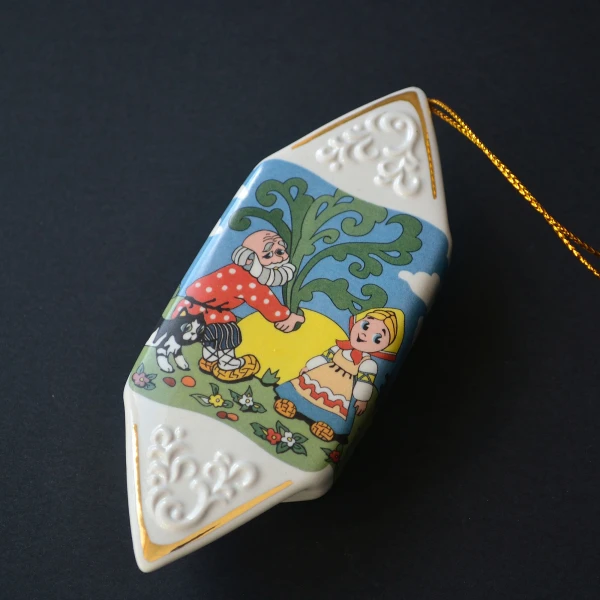 Ёлочная игрушка конфета "Репка, дед, внучка, кошка, мышка"