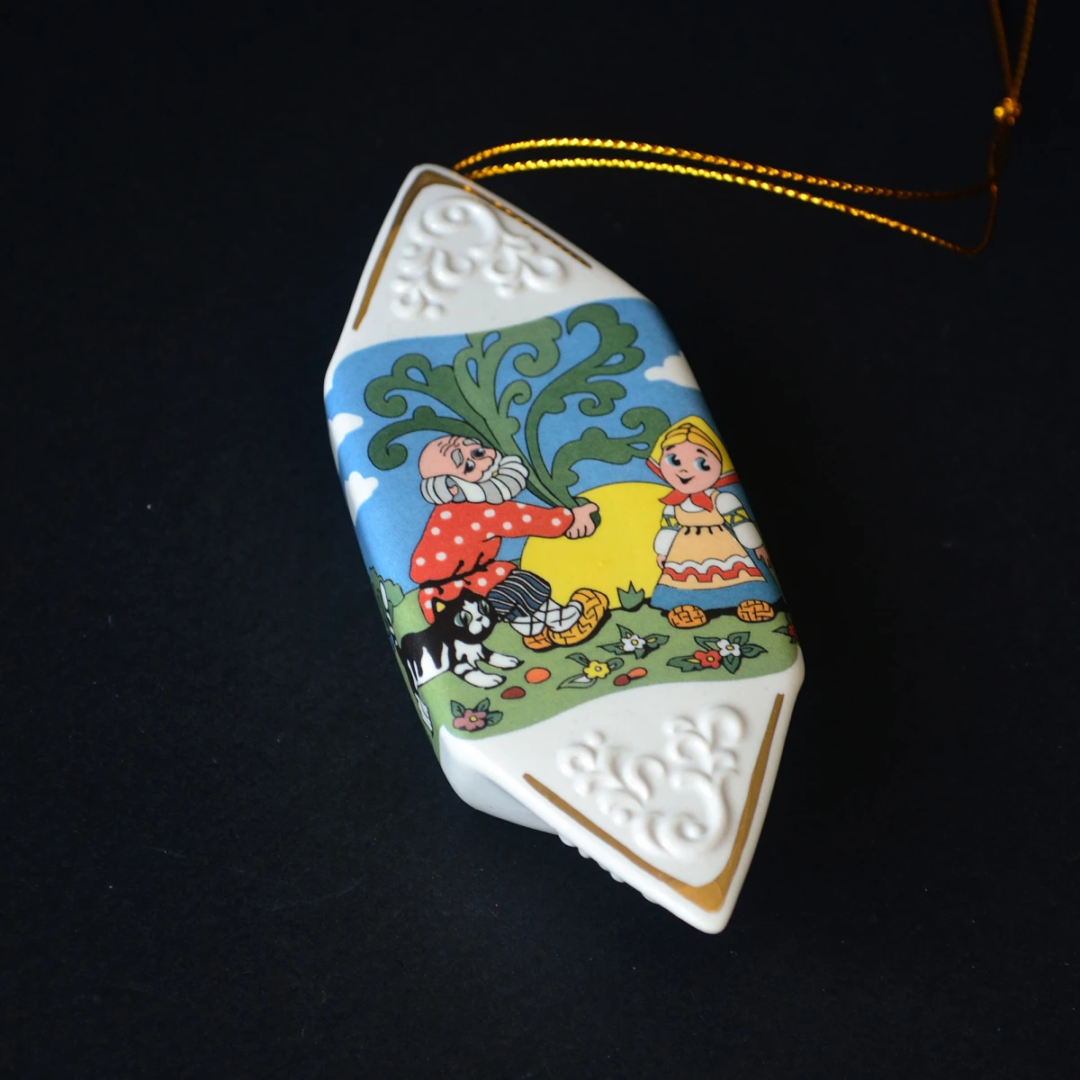 Ёлочная игрушка конфета "Репка, дед, внучка, кошка, мышка"